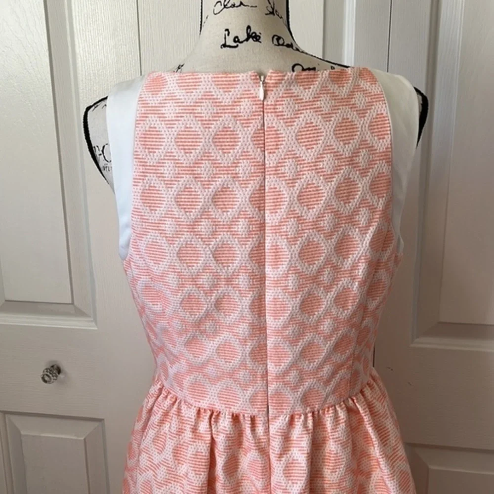 Jessica Simpson Sherbet Orange Jacquard dress 10 - Picture 5 of 9